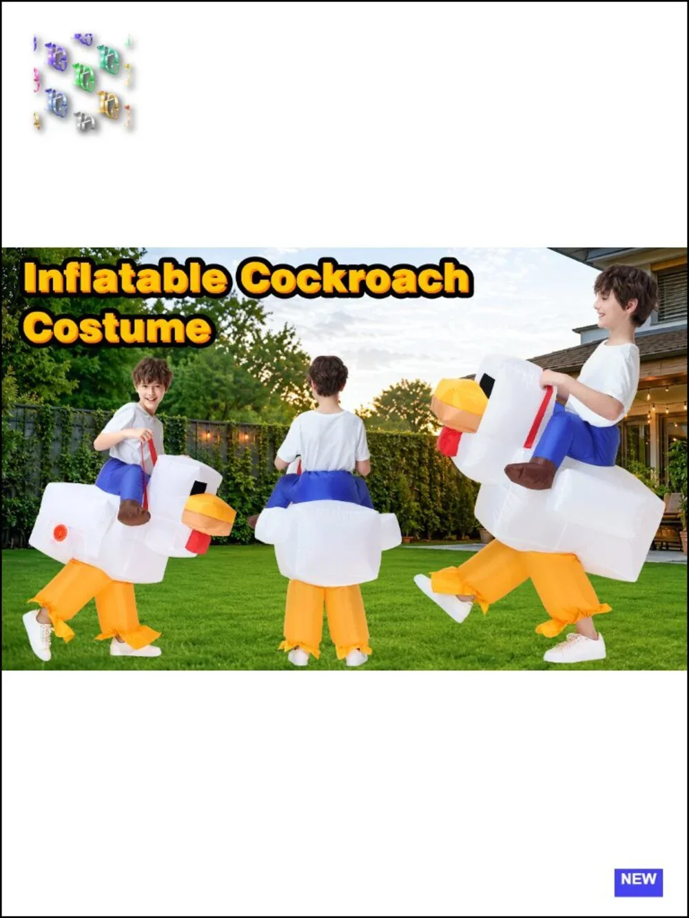Inflatable Chicken Costume for Kids Halloween Blow Up Funny Costume